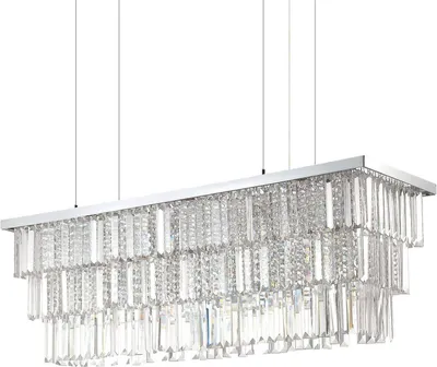 Produktbild von Zeitgenössische Aufhängung Martinez Metall-Kristall Chrom 8 Lichter E14