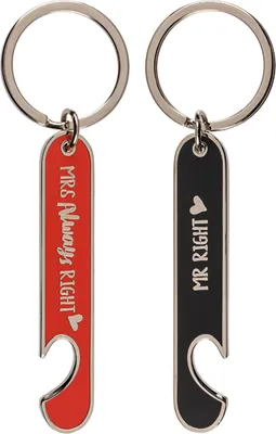 Zdjęcie produktu dla Zestaw metalowych breloków Mr.Right/Mrs.Al