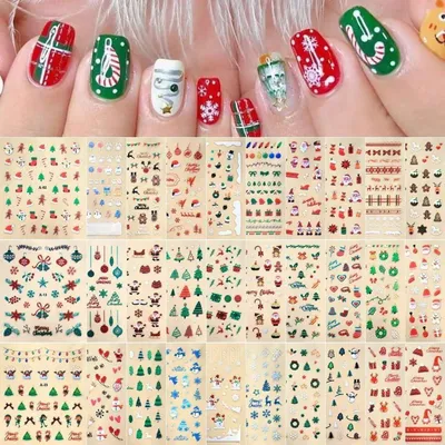 Produktbild von Nagelsticker Weihnachten 3D Nail Art Aufkleber für Mädchen DIY Maniküre