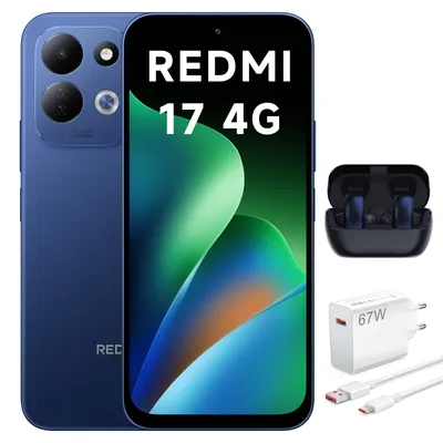 Produktbild von Xiaomi REDMI 17 4G Smartphone 4GB 256GB Blau 6,9 Zoll 7500mAh mit 67W Ladegerät + Bluetooth-Kopfhörer