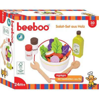 Obrázok produktu pre Drevená šalátová súprava 28 kusov