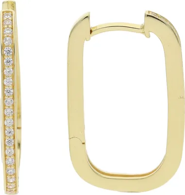 Produktbild von Creolen Silber 925 Gold plattiert Zirkonia JL20-06-1177 JuwelmaLux
