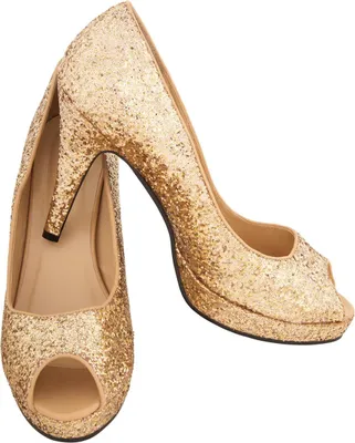 Produktbild von Goldene Glitter Pumps für y Disco Party Kostüme Größe: M