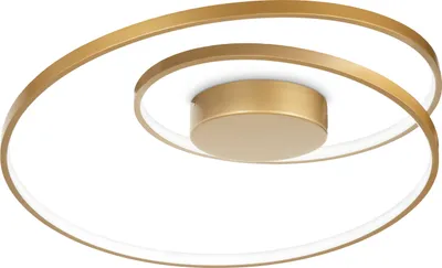 Produktbild von Ideal lux OZ PL runde Deckenleuchte mit Lichtverteiler aus opalem Gummi Struktur Messing modernes Design