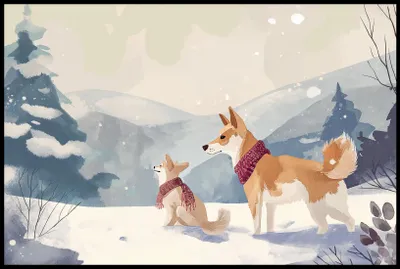 Produktbild von Plakat 91,5x61cm Schneefreunde