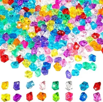 Obrázek produktu pro Dětské hračky s drahými kameny – modré skleněné krystaly – akrylové diamanty – barevné kamínky
