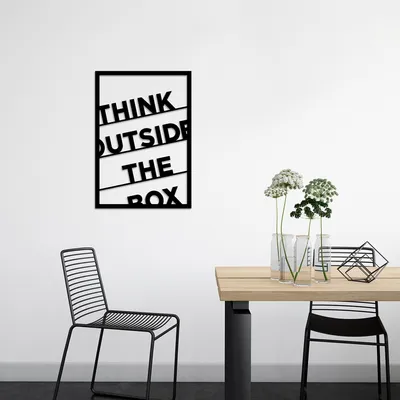 Produktbild von Wallity, Think- TNL1358, Schwarz, Sonstige Wohndekorationen, 50 x 70 cm, 100% Metall (Dicke: 1