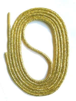 Produktbild von SNORS Glitzer Schnürsenkel rund - GOLD - 3mm - 90cm