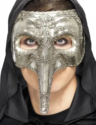Produktbild von Venetiaans Snavelmasker Capitano Deluxe Zilver