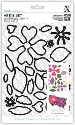 Produktbild von Docrafts xcut Schablonen Flowers 19 stk