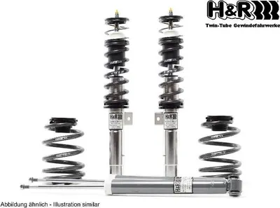 Image de Suspensions filetées H&R Twin-Tube en acier inoxydable, version 1, pour Volkswagen Polo VI (AW) 2017- / Seat Ibiza (KJ) 2017- / Skoda Fabia (PJ) 2021- Charge AV jusqu'à 1000kg - système d'immobilisation exclu