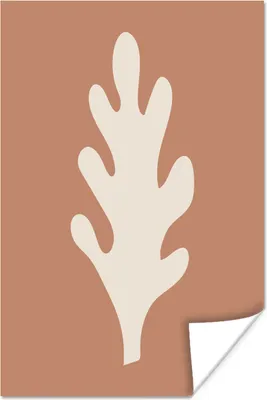 Produktbild von MuchoWow® Poster Pastell - Pflanze - Braun 80x120 cm - Papierdruck