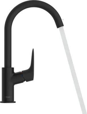 Immagine prodotto di hansgrohe Logis Mitigeur de lavabo, bec pivotant, ComfortZone210, vidage à tirette, saillie 154mm, 71130670, 71130670