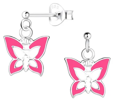 Produktbild von Kinder-Ohrringe: 925 Silber Ohrstecker „Schmetterling“