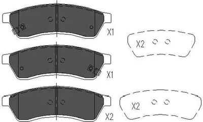 Produktbild von KAVO PARTS Bremsbeläge Satz Hinten Bremsklötze für CHEVROLET Epica KL1 KBP-1012