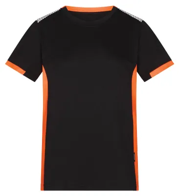 Produktbild von T-shirt Tampico COPES03 180g  schwarz/fluo orange, Gr. L DASSY 710057