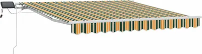Obrázok produktu pre Zatemniteľná markíza Zelená a žltá 350 x 250 cm Textília a oceľ