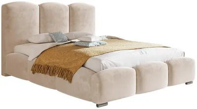 Productafbeelding van Boxspringbed 180x200 cm Roma - Tweepersoonsbed met opbergruimte - Metalen lattenbodem, dik schuim, bed 180x200, beige