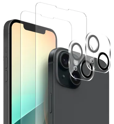 Produktbild von 2x Display + Kamera Glas für Apple iPhone 13 Displayschutz Kameraschutz Panzerfolie Displayglas Kameraglas 9H Schutzglas