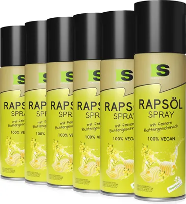 Produktbild von Spraytive 6 x 400ml Rapsöl-Spray mit feinem Buttergeschmack – ideal zum Kochen & Backen