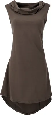 Produktbild von Psytrance Festival Minikleid, Boho Kleid zum Schnüren - Coffee, Damen, Elasthan,Baumwolle, Größe: L