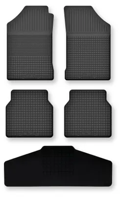 Zdjęcie produktu dla Dywaniki gumowe z tunelem do Renault 5 II 1986-1993 (hatchback) – 5 szt., czarne, dobierane – Wielganizator Semi-Universal