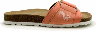 Produktbild von Vegane Damen Pantoletten aus recyceltem Soft-Suede ultraleicht mit Zierschnalle