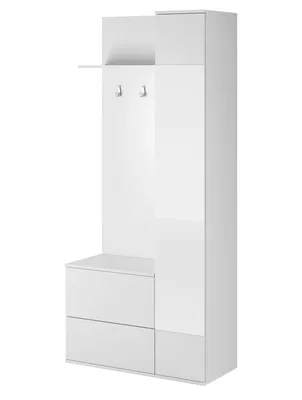 Produktbild von Flurgarderobe Garderobenset Dielenset 1-teilig weiß Spiegel
