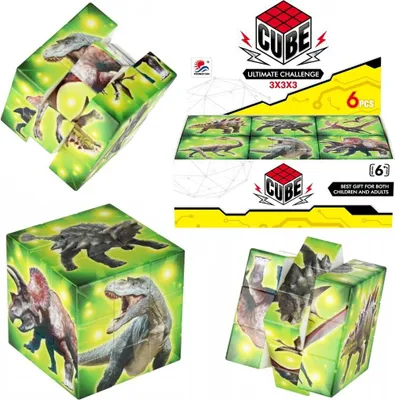 Produktbild von Logik-Puzzlewürfel mit Dinosauriern – Trifox