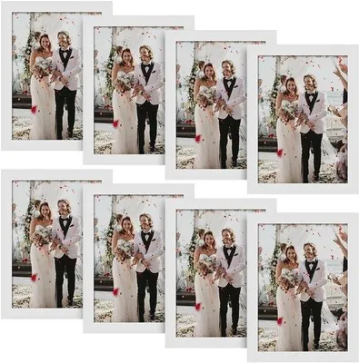 Productafbeelding van Fotolijst 10x15 cm - Set van 8 Stuks - Wit