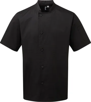 Image de Premier - Veste de cuisine "Essential" pour hommes/femmes unisexe à manches courtes RW9474 (XL) (Noir)