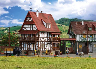 Produktbild von Vollmer 43732 - H0 Winzerhaus mit Hoftor - Neu