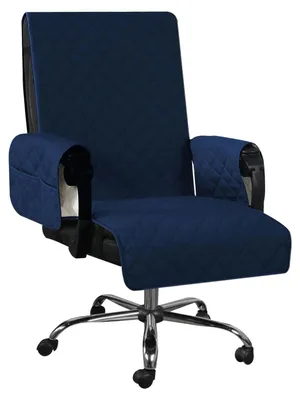 Stuhlbezug mit Armlehnen, wasserdicht, marineblau, 200 cm