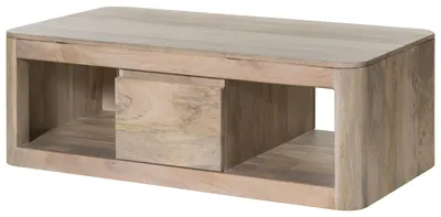 Produktbild von MASSIVMOEBEL24.DE Couchtisch Mango 118x65x40 weiß lackiert TORONTO #352