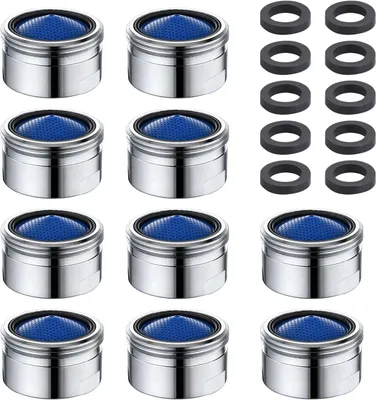 Produktbild von Perlator 10 Stück M22, für Küche, verchromter Wasserhahn Strahlregler mit Dichtungen und ABS-Filter
