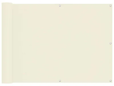 Image de vidaXL Brise-vue pour balcon Crème 75 x 200 cm Tissu Oxford