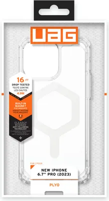Produktbild von Urban Armor Gear Plyo Magsafe, Cover, Apple, iPhone 15 Pro Max, 17 cm (6.7"), Transparent, Weiß