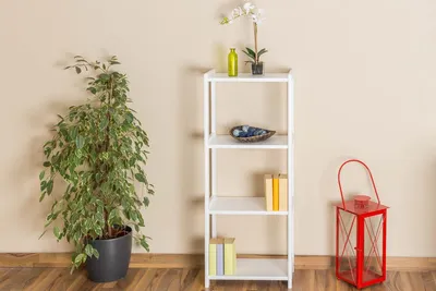 Produktbild von Massivholz Regal weiß lackiert