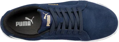 Produktbild von Puma Sicherheitsschuh Iconic Suede Navy Low nach EN ISO 20345:2011 S1P ESD FO HRO SR blau Größe 40