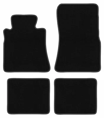 Image de Tapis de sol en moquette pour Mercedes SE W126 1979-1991 (berline) – jeu 4 pièces, noirs, sur mesure – Wielganizator BASIC