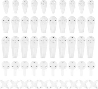 Produktbild von 100 Stück unsichtbare Wandhaken, spoorlose Wandhaken, multifunktionelle Wandhaken, Wandhaken für hangende Fotolijsten, weiß