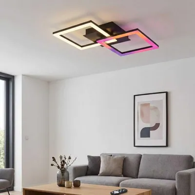 Zdjęcie produktu dla EGLO 75753, 2 szt., LED, 3000 K, 2100 lm, IP20, Czarny, Biały