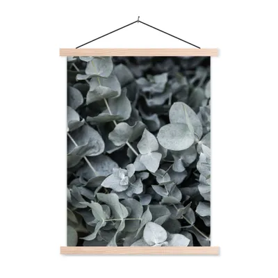 Produktbild von MuchoWow® Textilposter Natur - Pflanzen - Eukalyptus - Blätter 40x53 cm mit holzfarbenen Rahmen - Schlafzimmer