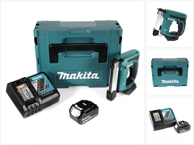 Produktbild von Makita DST 221 RT1J 18 V Li-ion Akku Tacker im Makpac + 1x BL 1850 B 5,0 Ah Li-Ion Akku + DC 18 RC Ladegerät