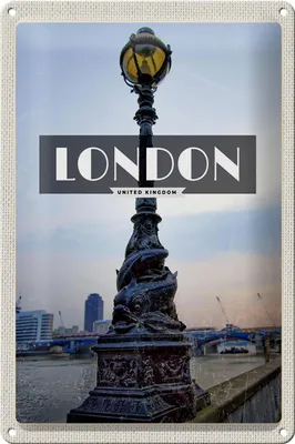 Produktbild von Blechschild Reise 20x30cm London United Kingdom Retro Poster