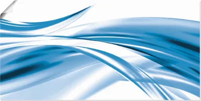 Produktbild von ARTland Poster Schöne blaue Welle - Abstrakt Größe: 60x30 cm