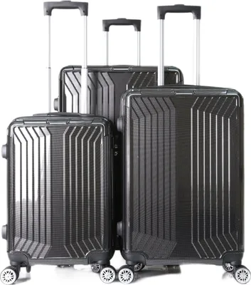 Immagine prodotto di Valigia da viaggio valigia 3 pezzi trolley set valigia set bagagli policarbonato nero
