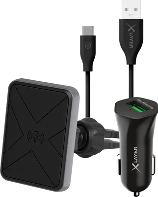 Produktbild von Xlayer Kfz-Ladegerät Magfix Wireless Charging Magnethalterung Qi-