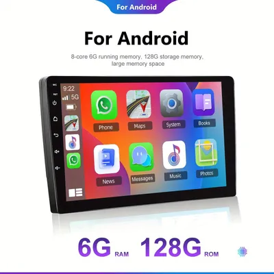 Zdjęcie produktu dla Radio samochodowe - System multimedialny - Odtwarzacz multimedialny - Radio samochodowe - System nawigacji - Android 15.0 - 9-calowy ekran dotykowy