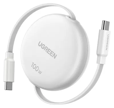 Obrázek produktu pro Skládací kabel USB-C na USB-C, 100W PD, Ugreen L531 Nexode, 1 metr, bílá barva